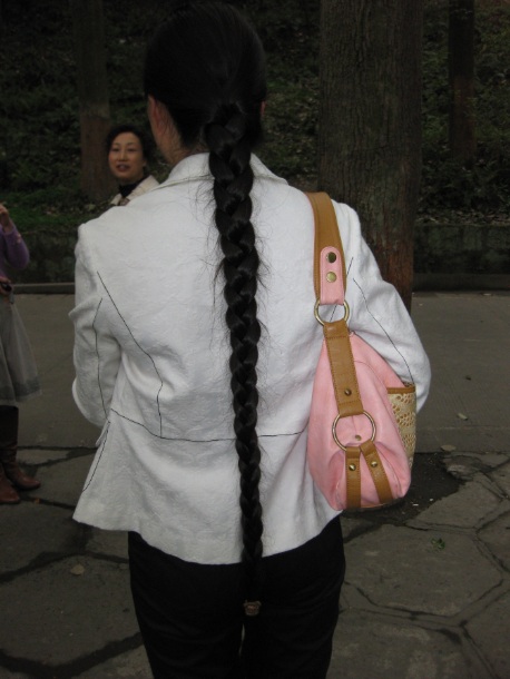 Streetshot of 4 long hair women