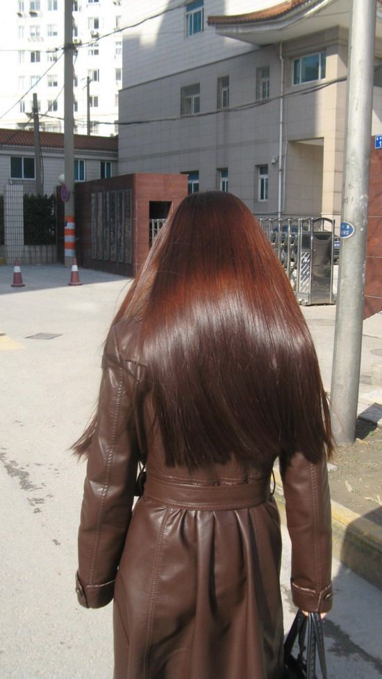 Not black but silky hair