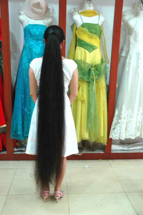 Very beautiful long hair photos taken by xiaogao