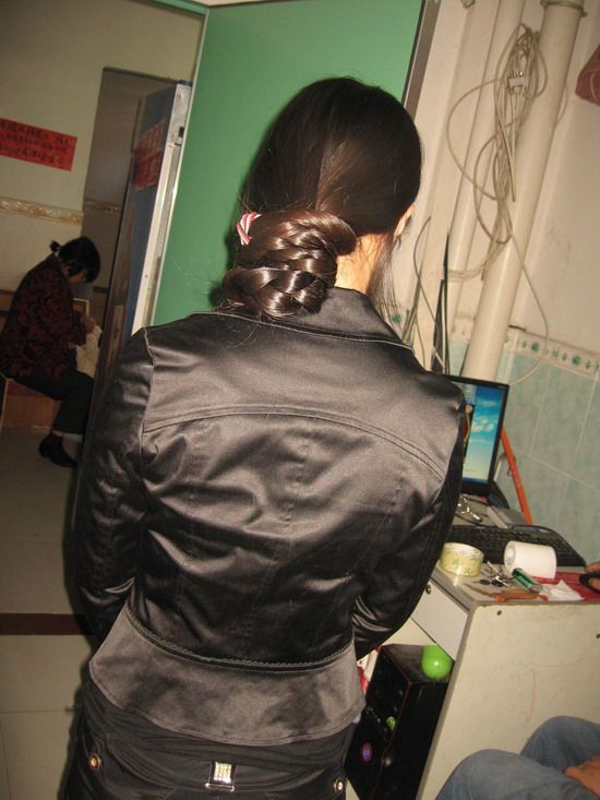 Big bun made from 1.5 meters long hair