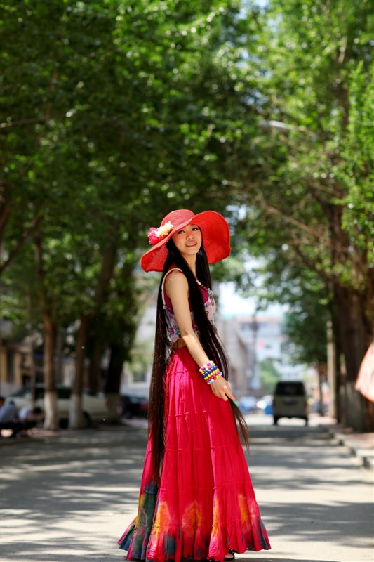 Long hair beauty from Changchun city, Jilin province