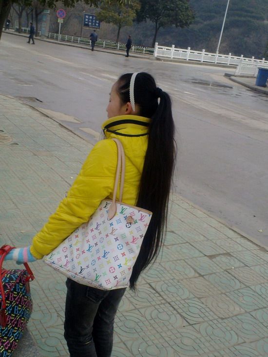 Streetshot of long ponytail by lidunjun in 2012 March