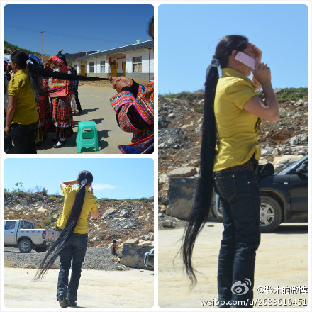 Liu Jinchun from Guizhou has 1.3 meter long hair