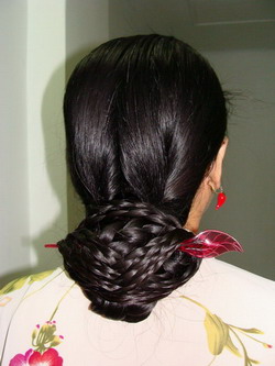 Braid bun and updo