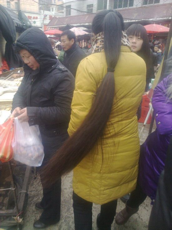 Streetshot of long ponytail by lidunjun in Chinese New Year(2)