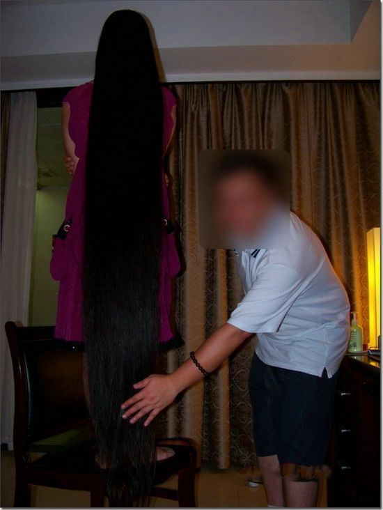 Xia Kuanlei's beautiful super long hair