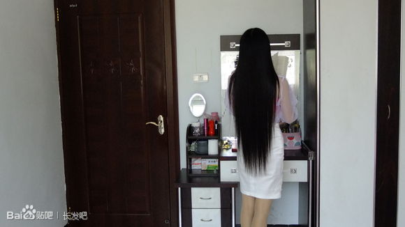 Sexy lady with long hair and thin clothes