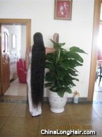 Long hair girl dressed in long skirt