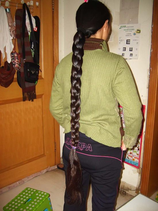 Thick long braid to thigh length