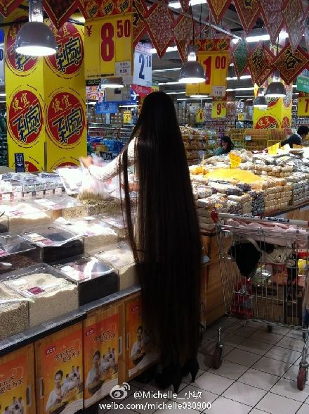 Super long hair almost floor length