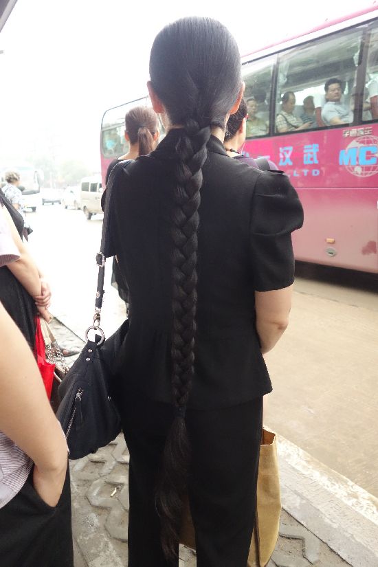 The same long braid lady in different years