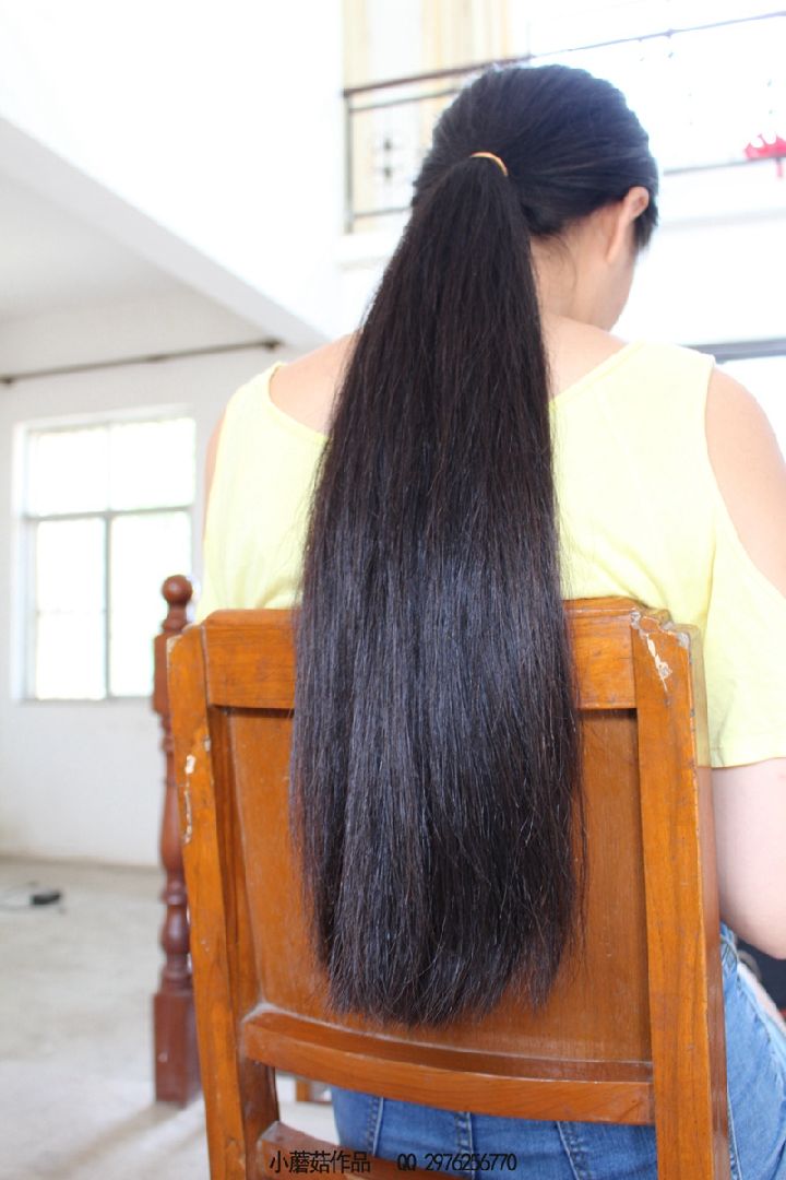 Waist length thick long hair